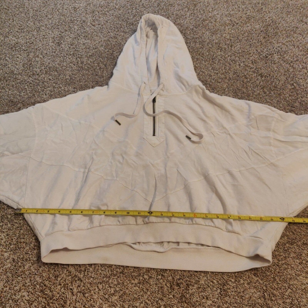 Pink Victoria's Secret Women's Hoodie Sweatshirt Quarter Zip White Size Large - Picture 5 of 6